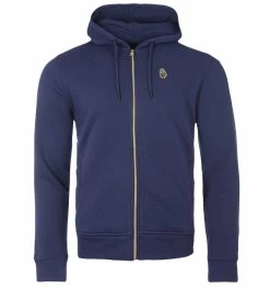 Luke 1977 Kevlarge Gold Zip Hoodie - Navy
