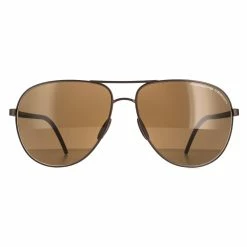 Porsche Design Aviator Mens Brown Brown Polarized P8651