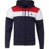 Luke 1977 Baldur Colour Block Zip Hooded Sweatshirt - Navy & Red -Cheap Paisie Sales Store f212167f22d04bcabdaf5ca7b11ef189