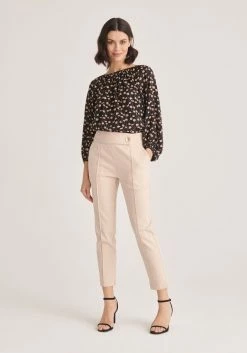 Paisie Floral Top with Balloon Sleeves - Multicolour