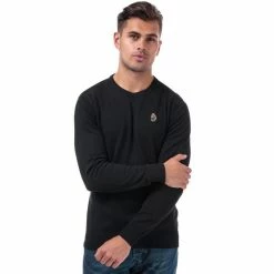 Men's Luke 1977 Gerard 3 Crew Neck Knitted Jumper in Black