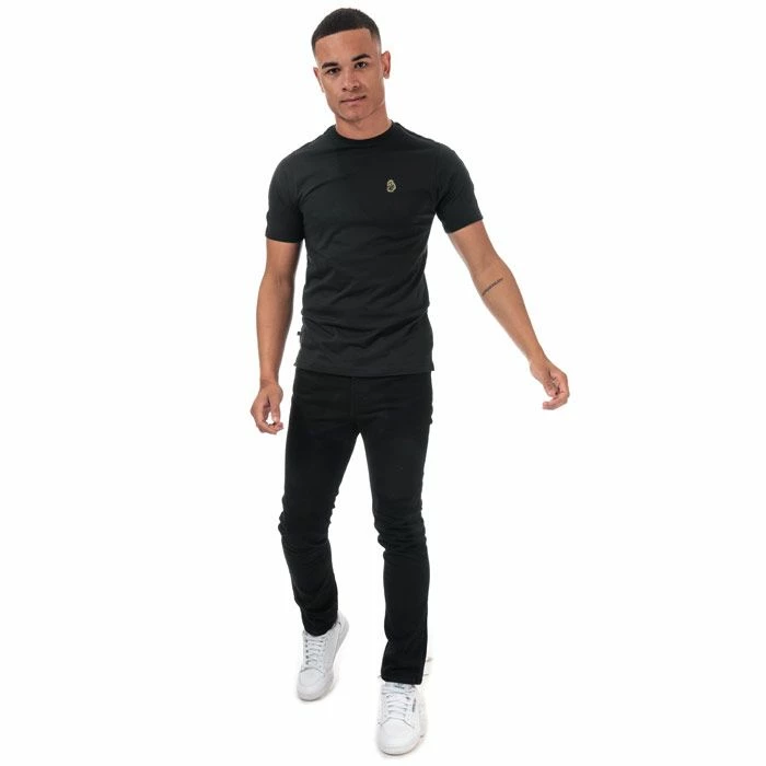 Men's Luke 1977 Trouser Tape T-Shirt in Black 5 Men's Luke 1977 Trouser Tape T-Shirt in Black - Image 3