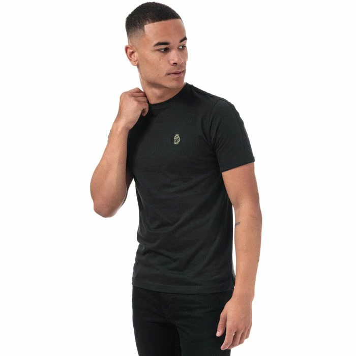 Men's Luke 1977 Trouser Tape T-Shirt in Black 6 Men's Luke 1977 Trouser Tape T-Shirt in Black - Image 4