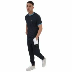 Men's Luke 1977 Cosmos Colour Block Jog Pants in Navy - Blue -Cheap Paisie Sales Store m530305navy navy 2