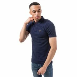 Men's Luke 1977 Williams Polo Shirt in Navy - Blue -Cheap Paisie Sales Store zm120101gh navy 3