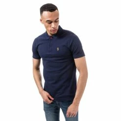 Men's Luke 1977 Williams Polo Shirt in Navy - Blue -Cheap Paisie Sales Store zm120101gh navy 5