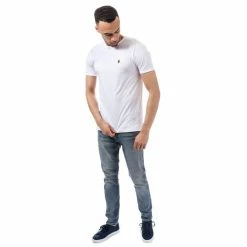 Men's Luke 1977 Trouser Snake Crew Neck T-Shirt in White -Cheap Paisie Sales Store zm30211ua white 2