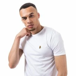 Men's Luke 1977 Trouser Snake Crew Neck T-Shirt in White -Cheap Paisie Sales Store zm30211ua white 3