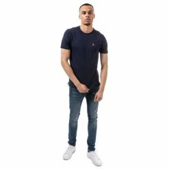 Men's Luke 1977 Trousersnake Crew Neck T-Shirt in Navy - Blue -Cheap Paisie Sales Store zm30211ue navy 2